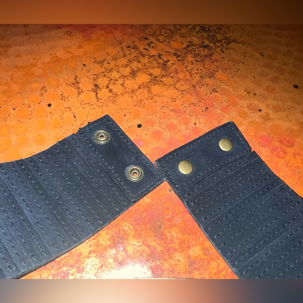 Michael Kors BLACK Suede Leather Corset Belt w/ Snap Closure Size M/L (not tan!) - Picture 3 of 4